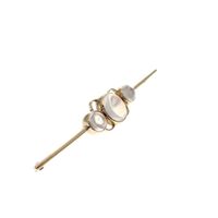 Vintage gold brooch with moonstone