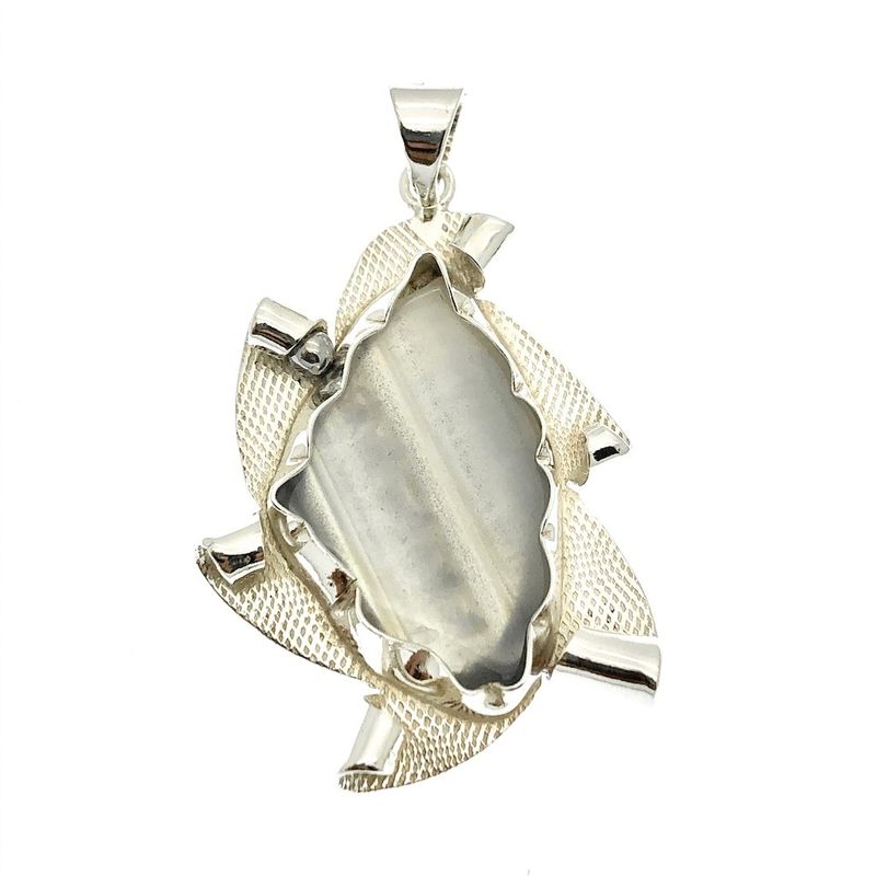 Image 1 of Silver fantasy pendant with gray agate