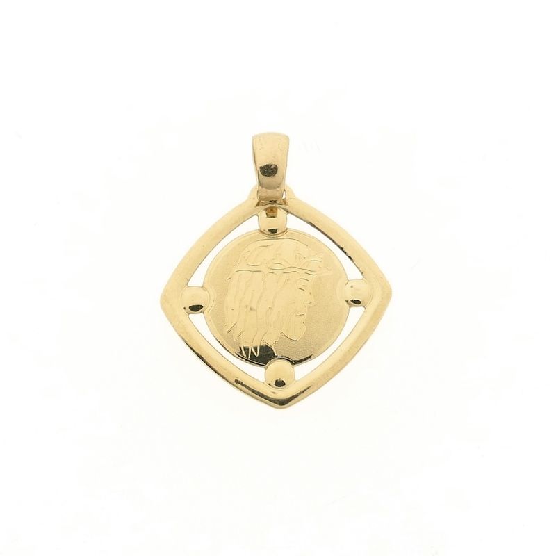 Image 1 of Gold pendant with the face of Jesus