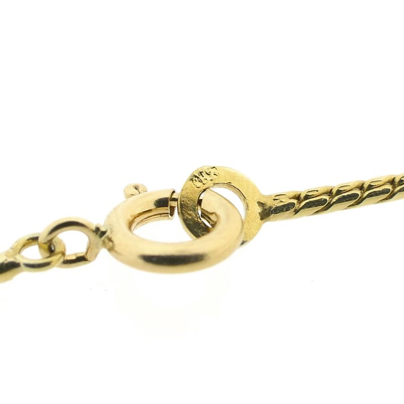Image 5 of Gold long S-link necklace with love knots