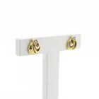 Image 3 of Gold stud earrings with zirconia