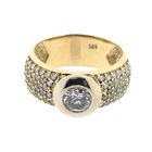 Image 1 of Two-tone gold ring with zirconia