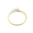 Image 7 of Two-tone gold ring with diamond; 0.07 ct.