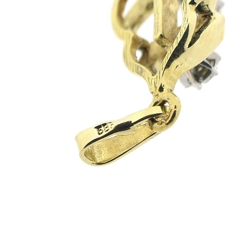 Image 6 of Golden fantasy pendant with diamond | 0.01 ct.