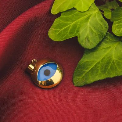 Image 2 of Gold pendant with Nazar (Lucky Eye)