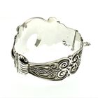 Image 3 of Silver wide bohemian bracelet | Ø 63 mm