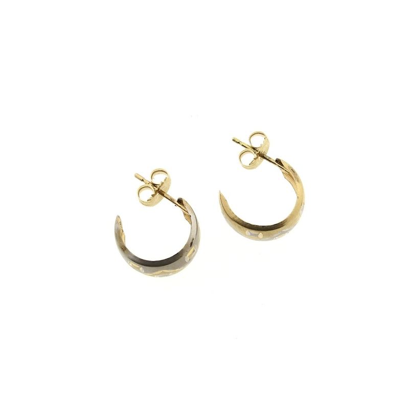 Image 7 of Two-tone gold stud earrings