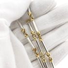 Image 7 of Bicolor Gold Bar Link Necklace