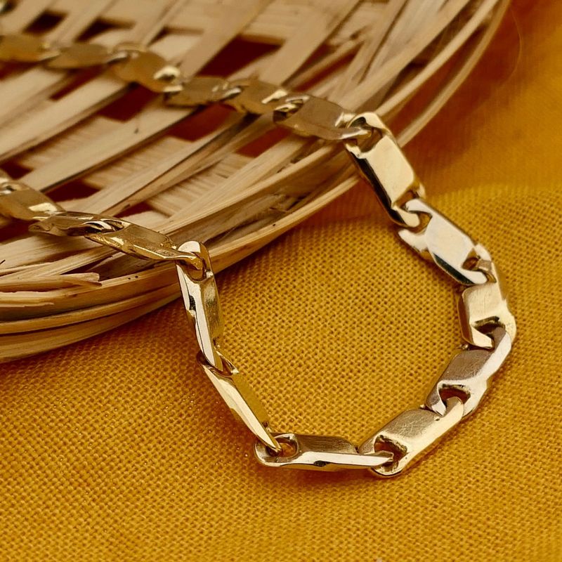 Image 2 of Bicolor gold infinity link bracelet