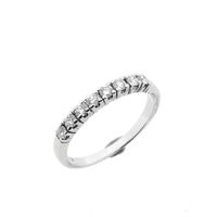 Witgouden rijring met diamanten; 0,40 ct.