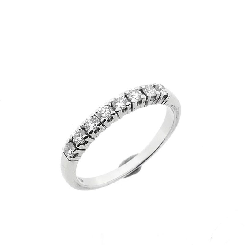 Afbeelding 1 van Witgouden rijring met diamanten; 0,40 ct.