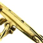 Image 10 of Gold brooch with vintage skeleton key