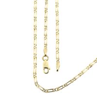 Gold navy link chain; 43.5 cm