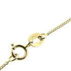 Afbeelding 6 van Gouden gourmetschakel ketting met vaste hanger en zirconia | 43 cm