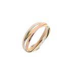 Image 1 of 14 Karat Tricolor Gold Ring; Size 16.5