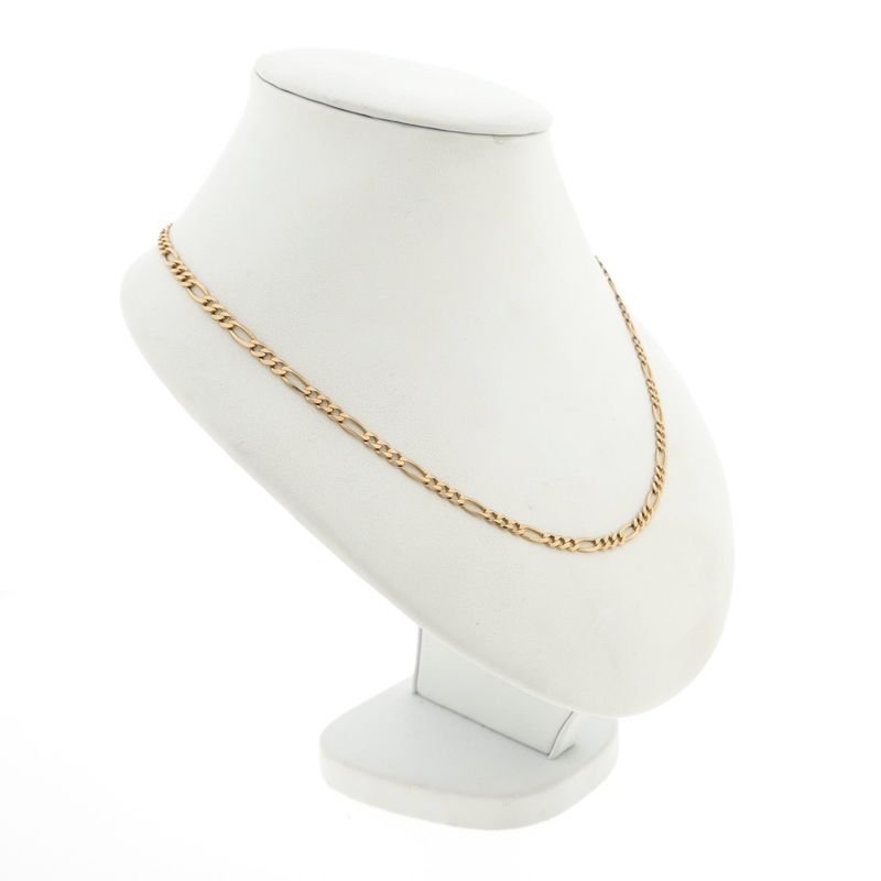 Image 8 of Gold Figaro link chain | 47.5 cm