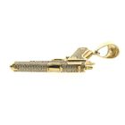 Image 7 of Gold pistol pendant with zirconia | Glock