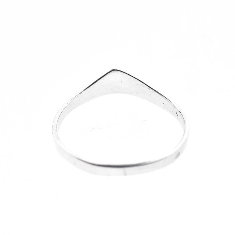 Image 6 of Silver women's ring with zirconia | V-shape