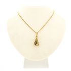 Image 6 of Gold pendant of a Spanish fan with enamel