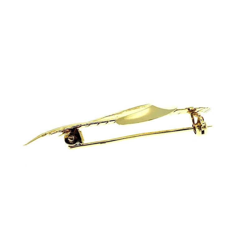 Image 4 of Gold feather brooch | 14 carat