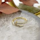 Image 2 of Gold nail ring with zirconia stones