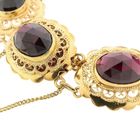 Image 6 of Antique Gold Boat Bracelet with Garnet | 18 cm