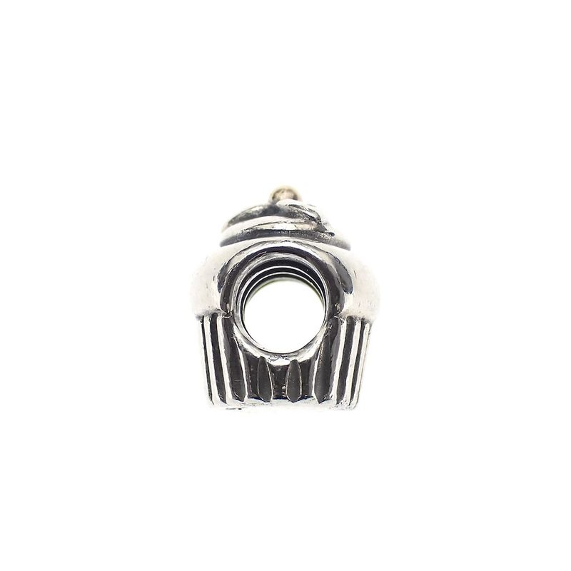 Image 5 of Pandora charm; Silver with gold; Cupcake
