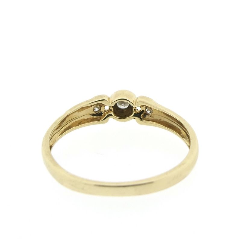 Image 6 of Golden fantasy ring set with diamond | 0.04 ct.