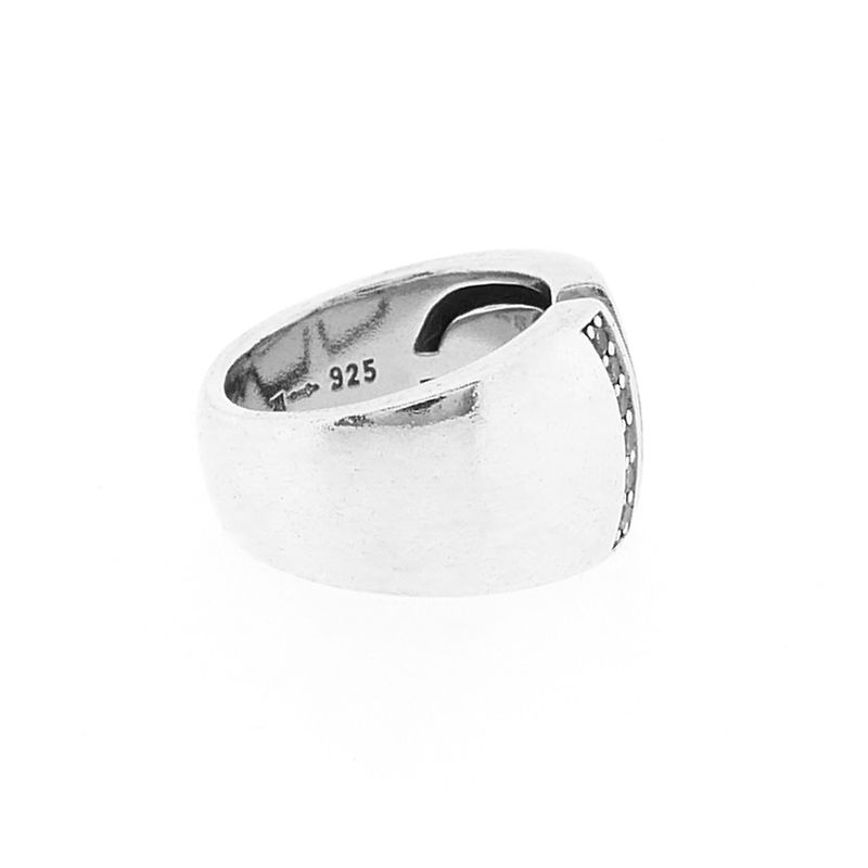 Image 6 of Silver robust ring with zirconia; TiSento