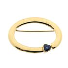 Image 1 of Gold brooch with sapphire