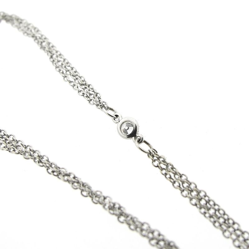 Image 11 of UTOPIA Art Deco white gold necklace with pearl and diamond 1.75 ct.