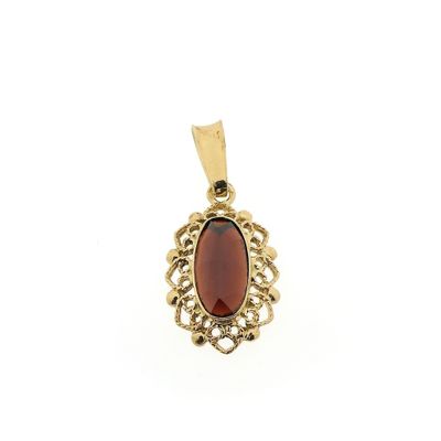 Vintage gold pendant with garnet Image 1 of Vintage gold pendant with garnet