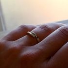 Image 10 of Gold Ring with Zirconia; 14 Karat; Size 17.25