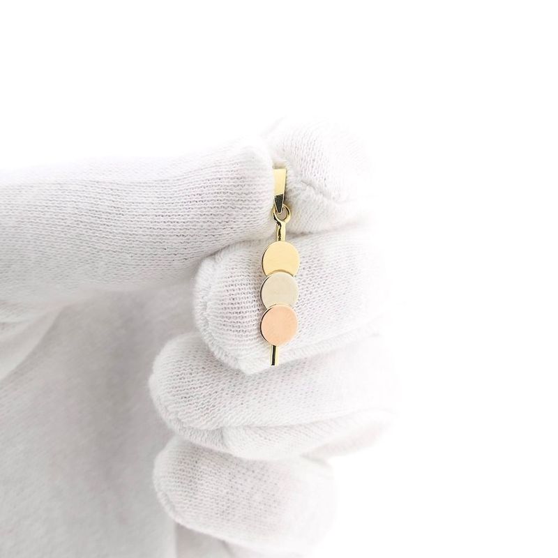 Image 9 of Tricolor gold pendant with circles