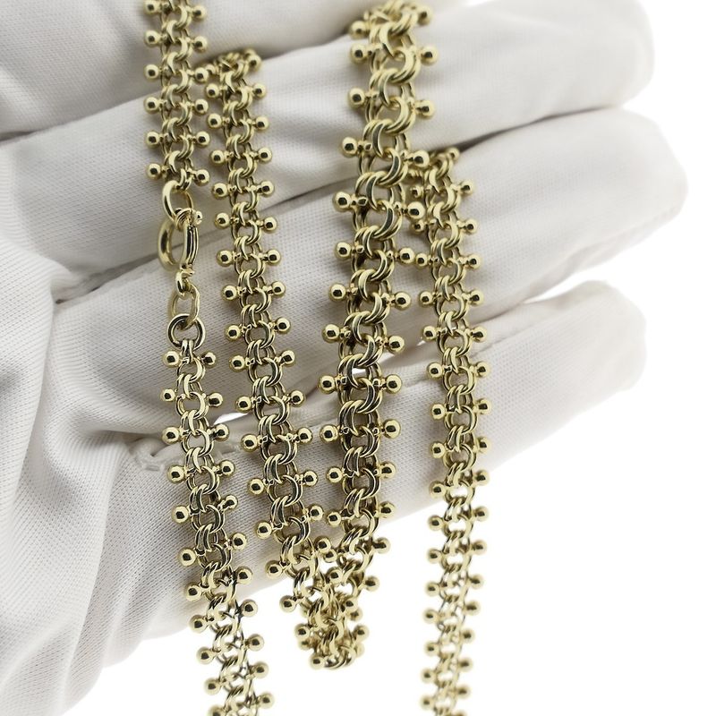 Image 5 of Gold gallery wire necklace | 45 cm