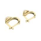 Image 6 of Gold heart-shaped stud earrings with pink enamel | Arpas