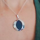 Image 4 of Silver abstract pendant with onyx stone