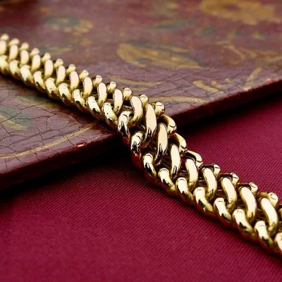 Gold French Gourmet Link Bracelet; 14 Carat; 19.5 cm Image 2 of Gold French Gourmet Link Bracelet; 14 Carat; 19.5 cm