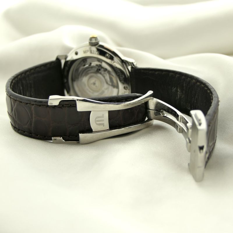 Image 14 of Maurice Lacroix Masterpiece 'Grand Guichet'; Automatic 18k gold/steel men's watch