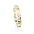 Image 1 of Bicolor gold fantasy link bracelet.