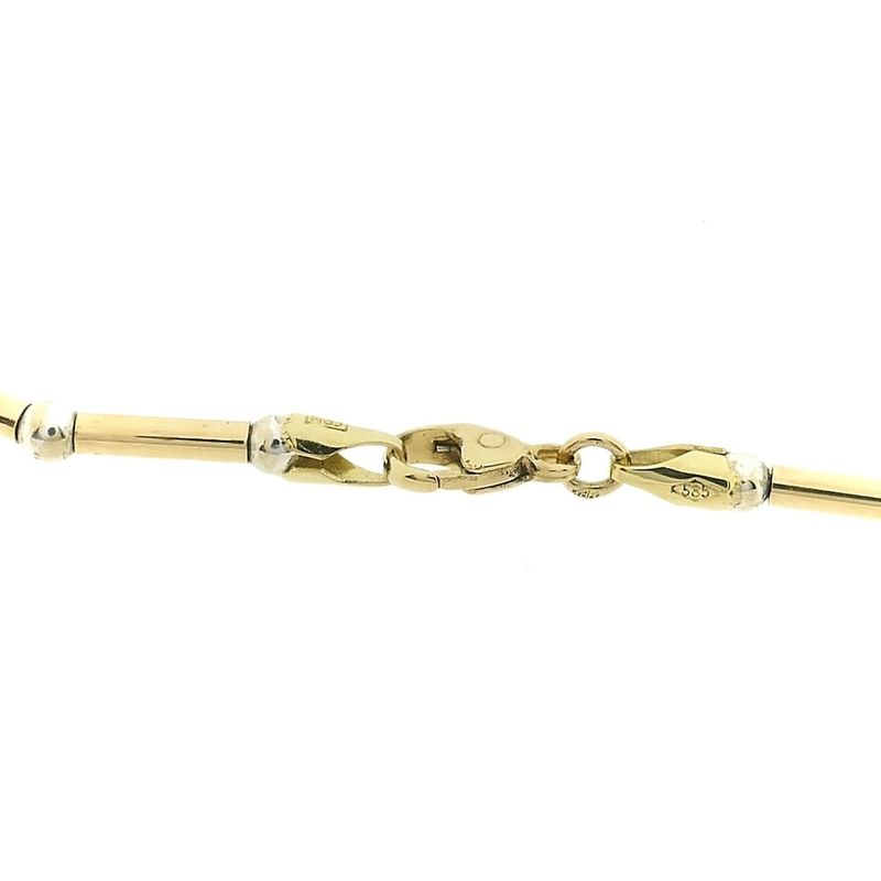 Image 3 of Two-tone gold bar necklace