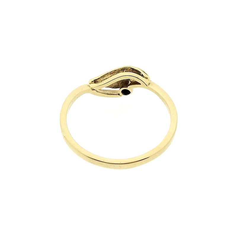 Image 4 of Gold ring with diamond; 0.015 ct.