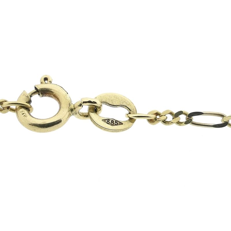 Image 5 of Two-tone gold Figaro link chain