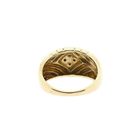 Image 4 of Gold Ring with Ribbed Pattern and Diamond; 0.02 ct; 14K; Size 17.5