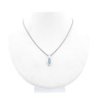 Image 3 of Silver pendant with light blue zirconia
