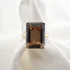 Image 10 of 18K Gold Ring with Smoky Quartz | Vintage