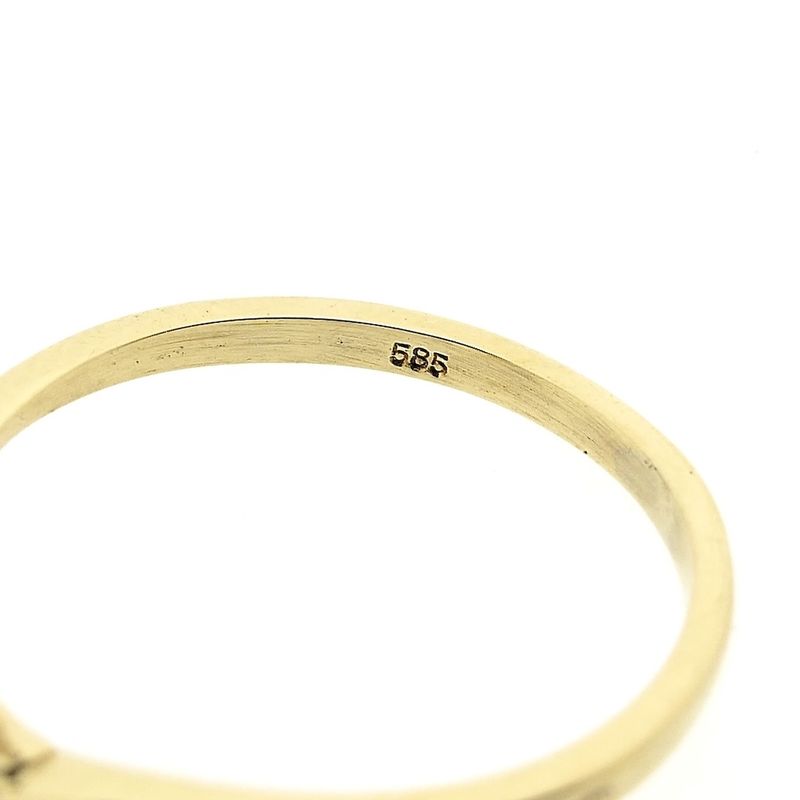 Image 7 of Gold ring with diamond; 0.015 ct.