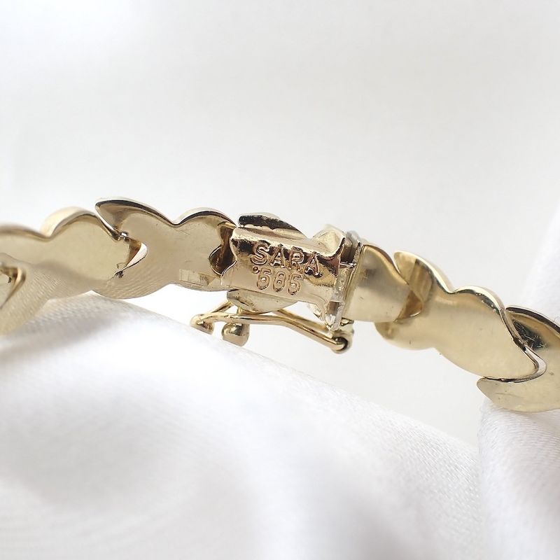 Image 9 of Two-tone gold fantasy link bracelet | 20 cm