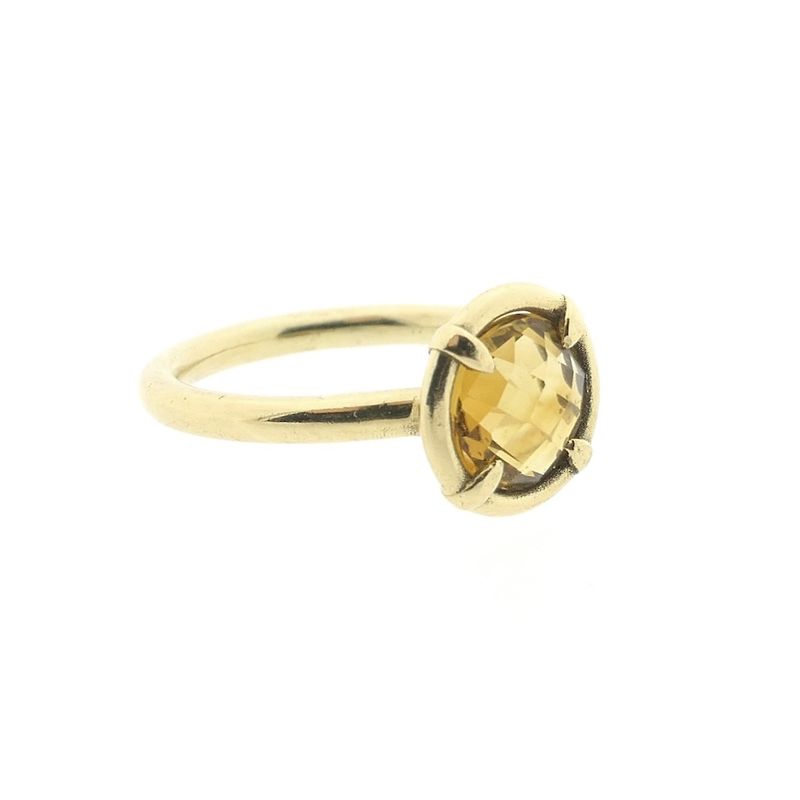 Image 3 of Vintage gold solitaire ring with citrine