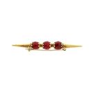 Afbeelding 3 van Vintage gouden broche met carneool